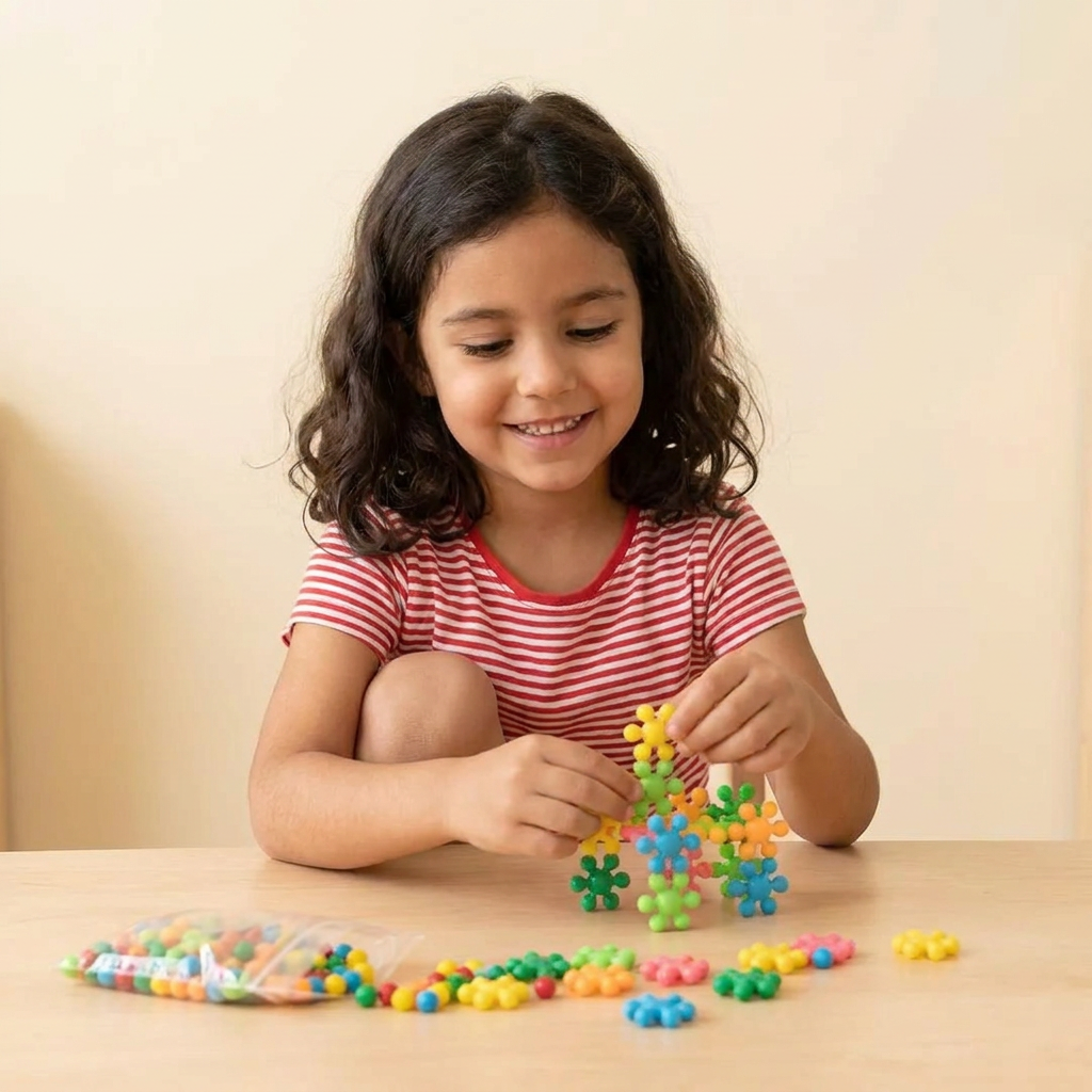 Set de Bloques de Construcción Montessori en Forma de Flor de Ciruelo