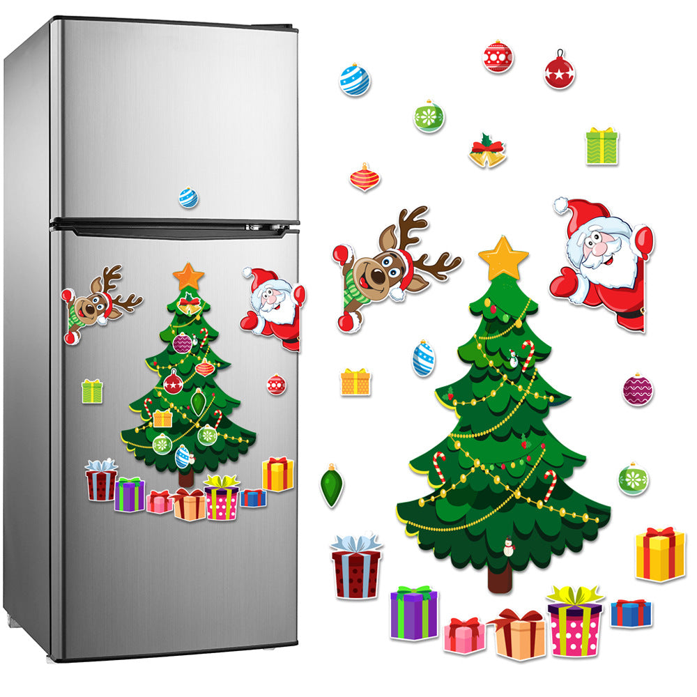 Conjunto navideño Montessori de pegatinas magnéticas para decorar tú mismo